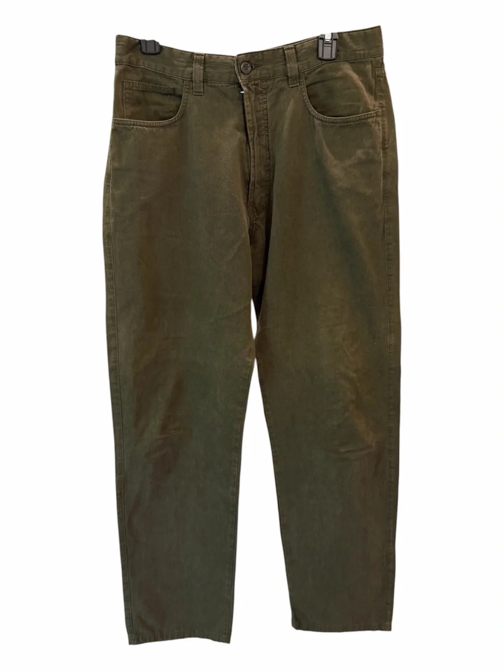 ERMENEGILDO ZEGNA Jeans Pants Khaki Green Cotton 34 x 31 ITALY Lightweight